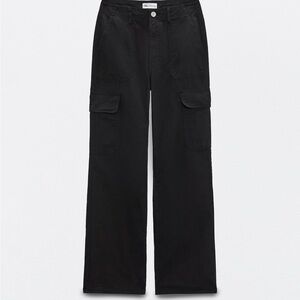Zara NWT Black Cargo Pants